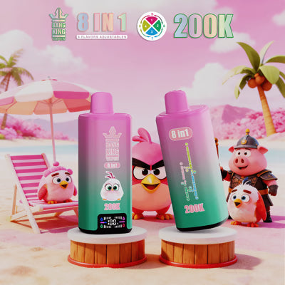 Jednorazowy e-papieros Bang King 200K 8 w 1 | 200 000 zaciągnięć | Design inspirowany Angry Birds