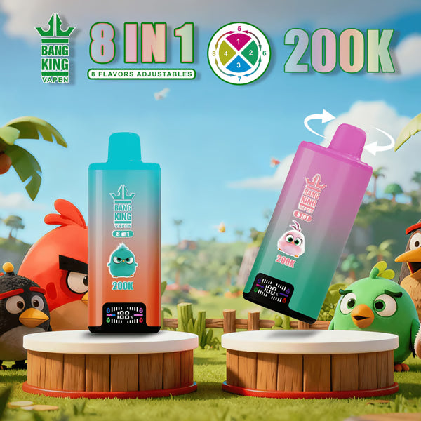 Jednorazowy e-papieros Bang King 200K 8 w 1 | 200 000 zaciągnięć | Design inspirowany Angry Birds