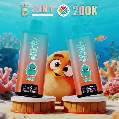 Jednorazowy e-papieros Bang King 200K 8 w 1 | 200 000 zaciągnięć | Design inspirowany Angry Birds